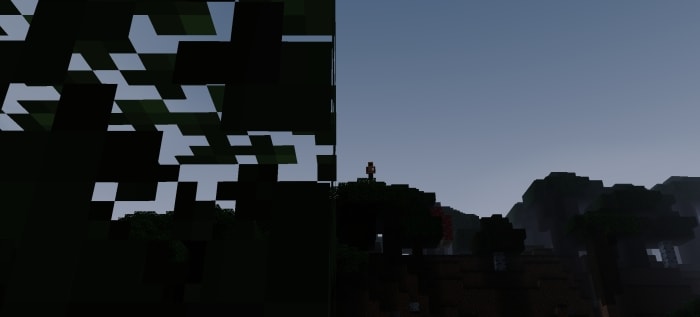 Shadowy figure stands atop a distant hill