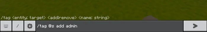 Command to add admin tag in chat box