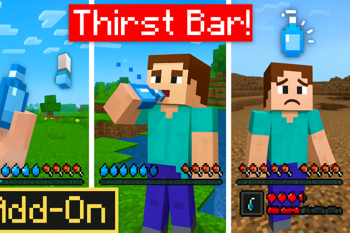 Character with thirst bar mechanic