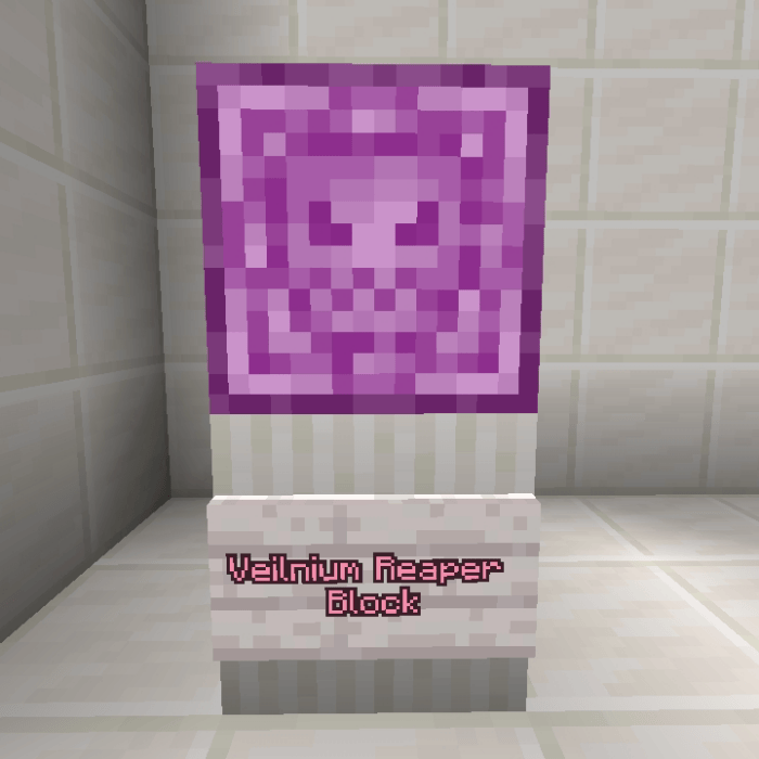 Purple Veilnium Reaper block display