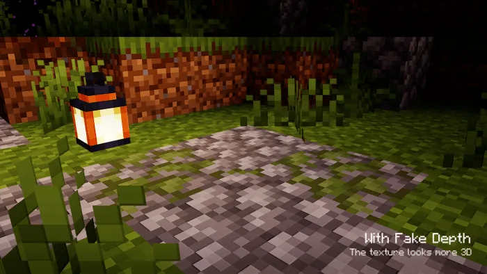 Lantern on textured path with soft lighting