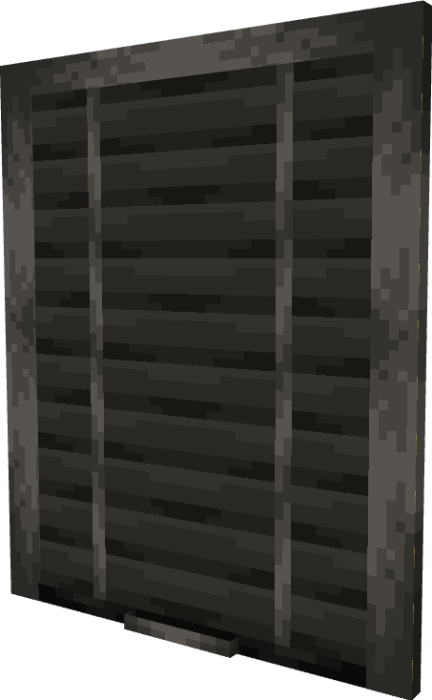 Blocky dark vent door texture.