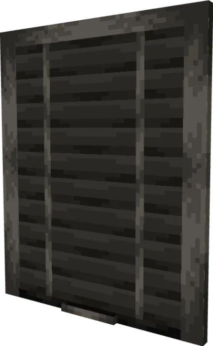 Blocky dark vent door texture.