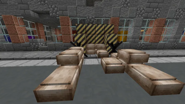 Military checkpoint with barricades and sandbags