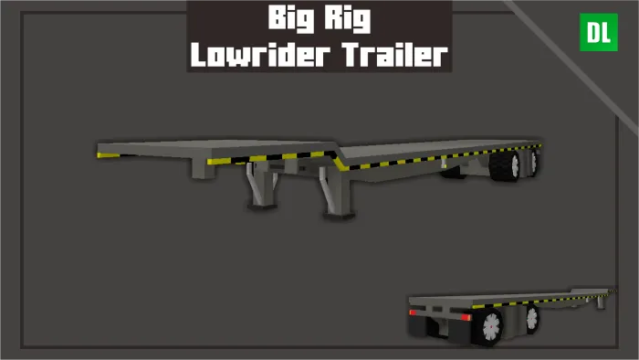 Flatbed lowrider trailer with yellow stripes