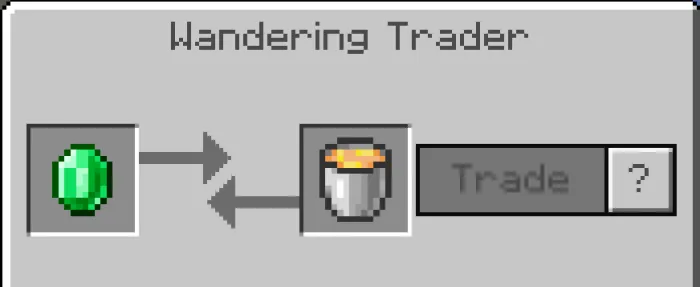 Wandering Trader trade menu.