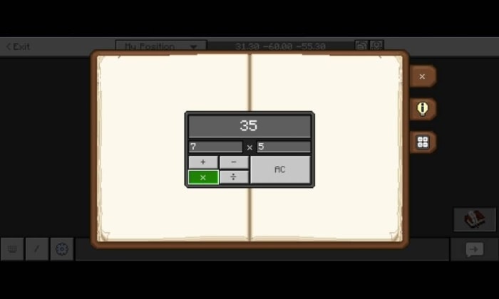 Open book with calculator overlay.
