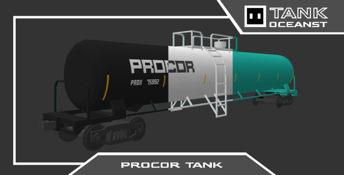 Tank car model labeled PROCOR.