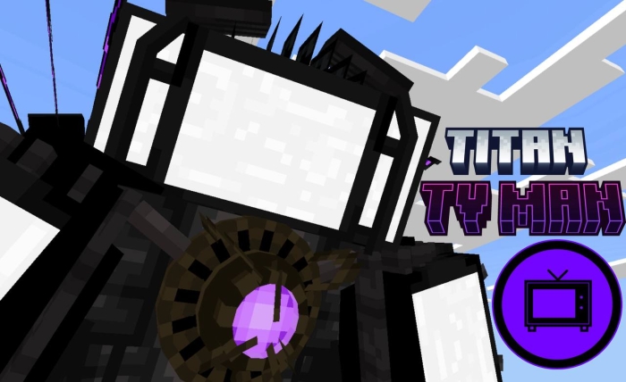 Titan TV Man character in Minecraft mod.