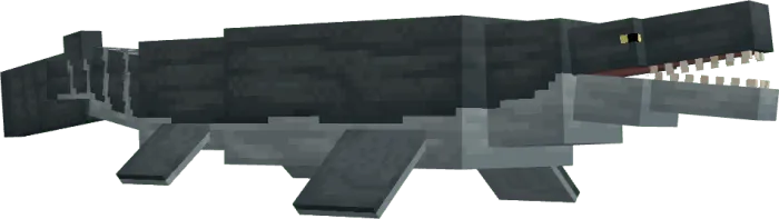 Blocky prehistoric marine reptile model