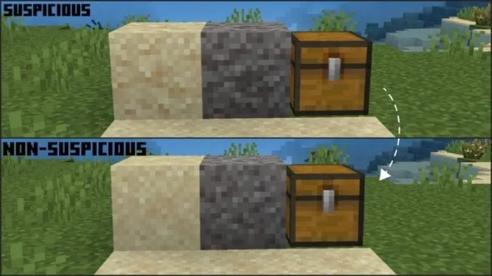 Suspicious vs. hidden trap chest comparison