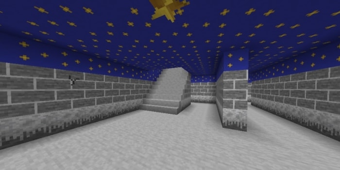 ALT Brick room with stairs and starry ceiling