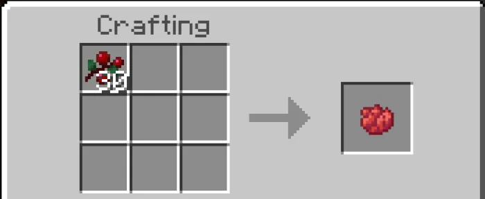 Berry crafting recipe display.