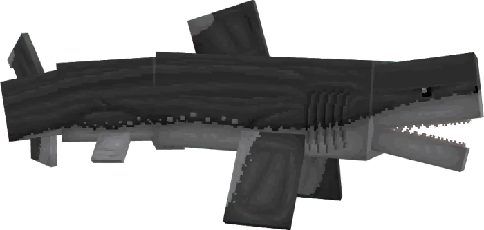 Blocky prehistoric fish with dark scales