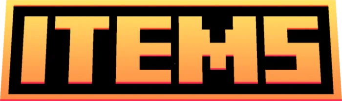 Bold Items text in orange gradient.