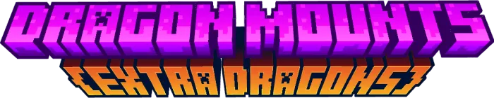 Pixel art logo Dragon Mounts Extra Dragons
