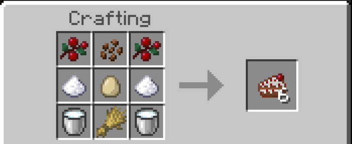 Berry cake crafting recipe.