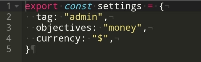 Code settings for shop admin and currency