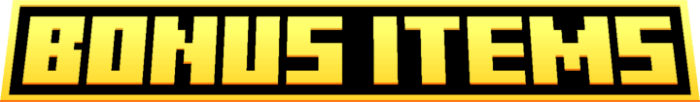 Bonus Items sign in bold yellow text.