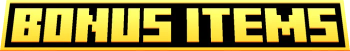 Bonus Items sign in bold yellow text.