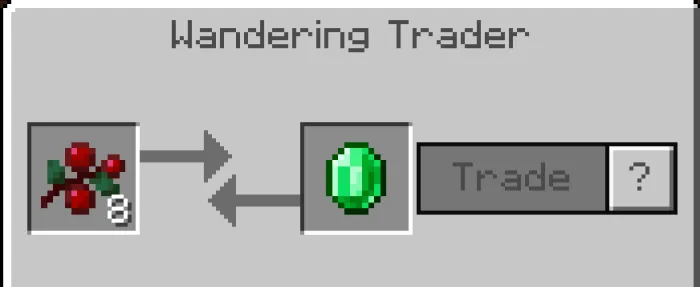 Berry trade with Wandering Trader.