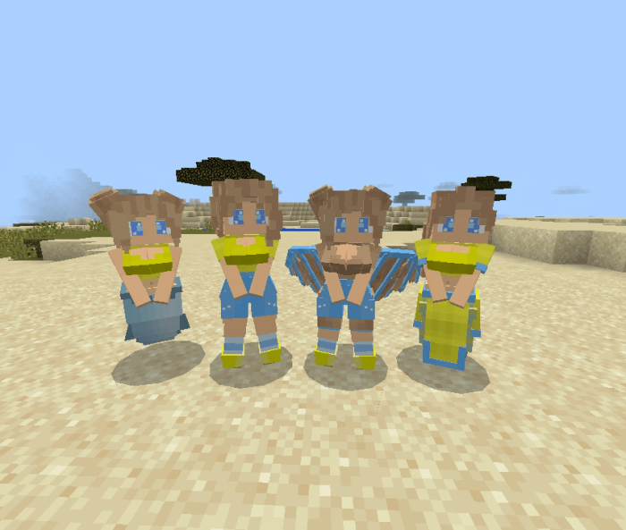 Four customizable mermaid characters.