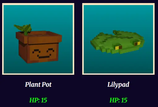 Plant pot and lilypad character models