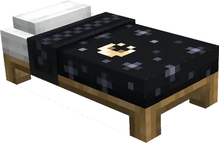 Pixel bed with a starry night-themed blanket