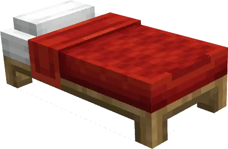 3D red pixel bed with enhanced textures