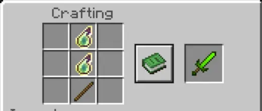 Crafting recipe for an experience book
