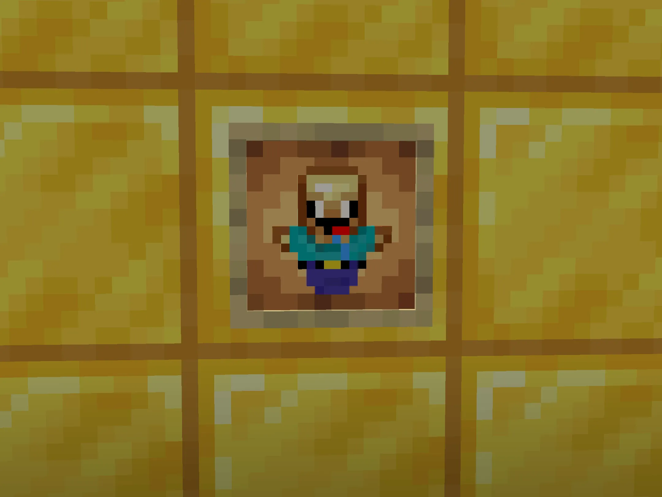 Silly golden totem with a derpy face