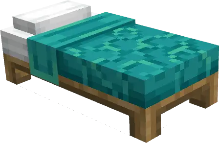 3D teal bed with enhanced texture design