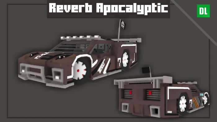 Apocalypse-style rusted race car model