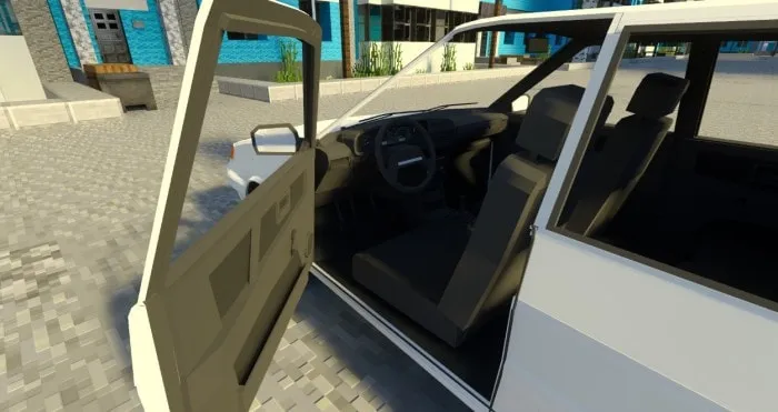 Open car door showing detailed interior.