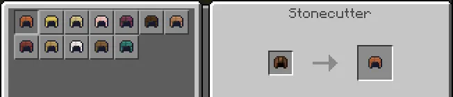 Twelve wooden helmets and a crafting menu