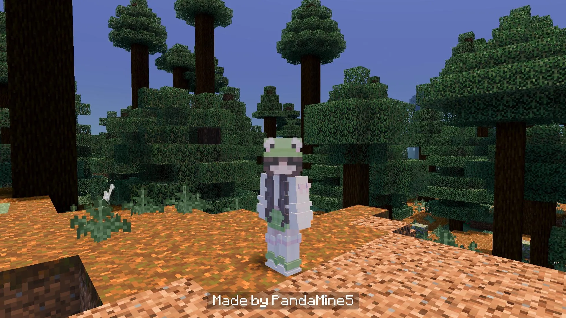 3D layered character skin in forest scene
