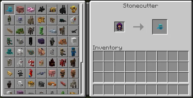 ALT Plushie selection and crafting menu.