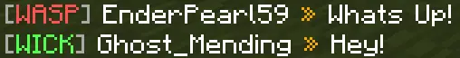 Player chat with colored rank tags