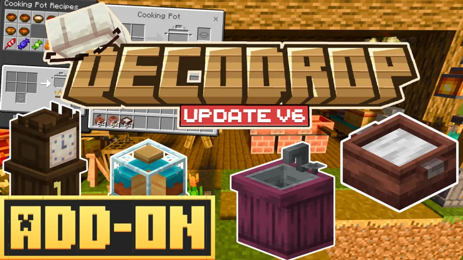 Thumbnail: DecoDrop Addon V6.0 Updated for Minecraft PE 1.21.80+