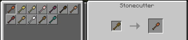 ALT Twelve wooden clubs and crafting recipe shown