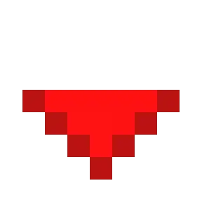 Pixelated half heart icon, classic style