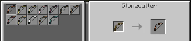 Twelve wooden bows and stonecutter recipe