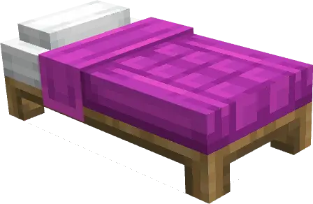 3D-style bed with vibrant magenta bedding