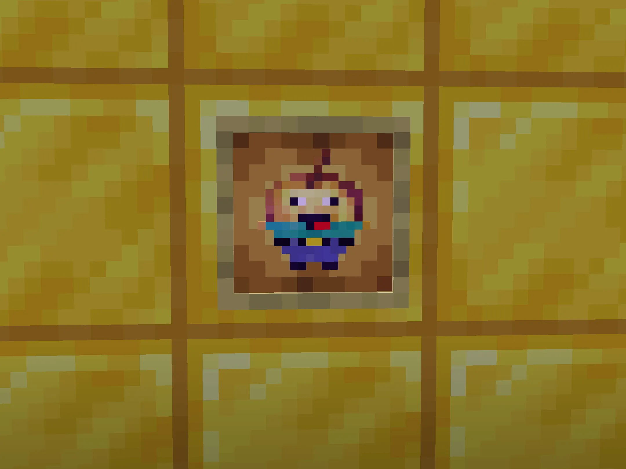 Derpy golden item with silly face design