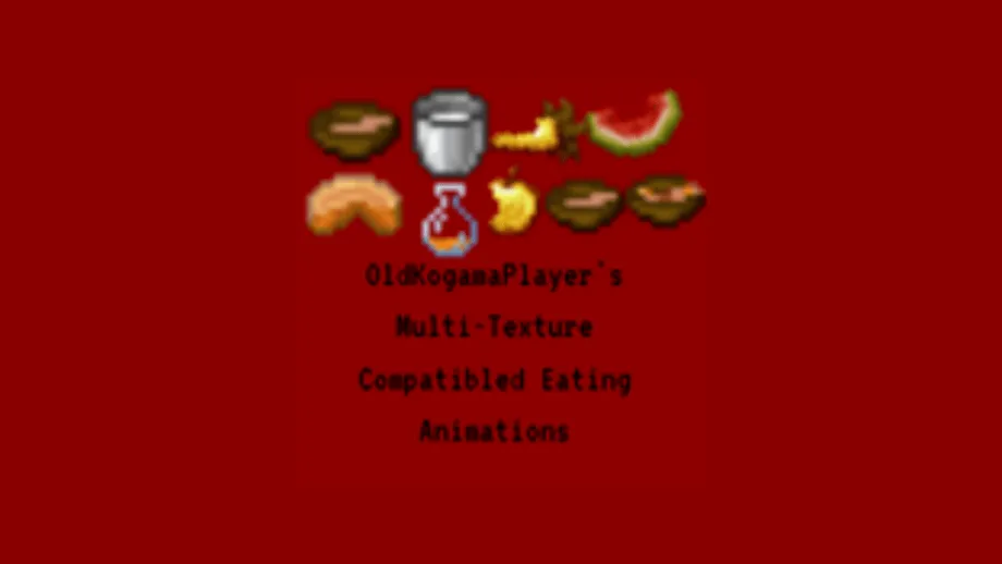 Thumbnail: ALPHA 0.0.7 OldKogamaPlayer's Multi-Texture Compatibled Eating Animations 1.21+