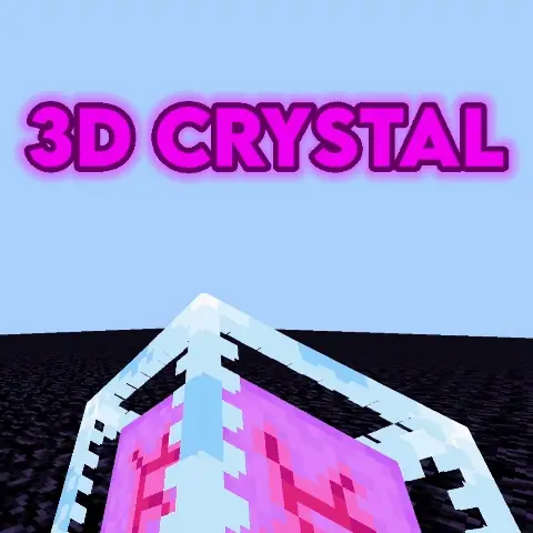Animated 3D crystal with glowing pink core