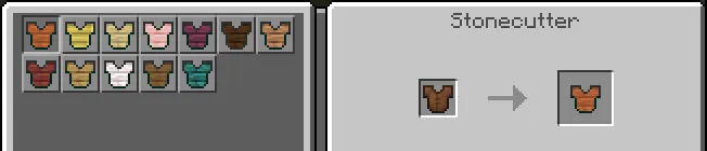 Twelve wooden chestplates and crafting recipe