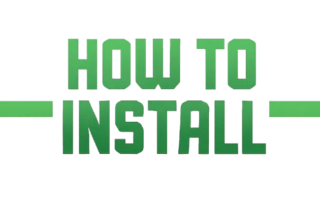 Green How to Install text graphic