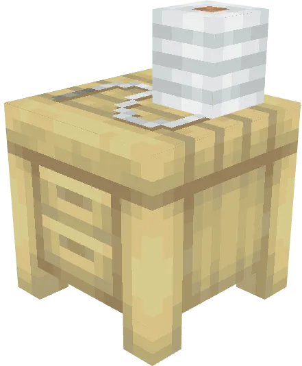 Crafting table with spool and thread