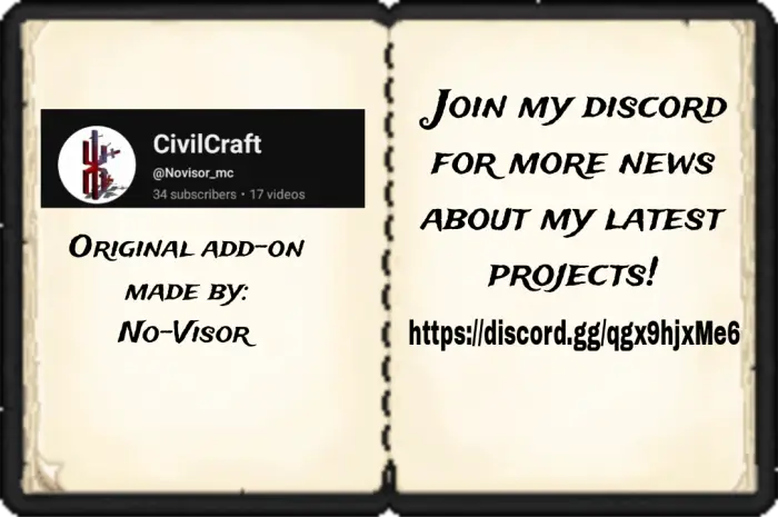 CivilCraft add-on credit and Discord invite